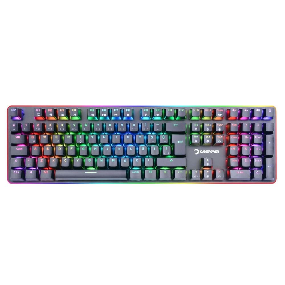 Klavye Gamepower Saber Rgb Mekanık Blue Swtıch Tr Layout