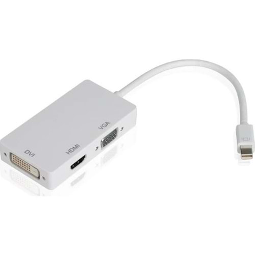 Adaptor Mını Dısplay Port To Hdmı Dvı Vga Adaptor Beyaz