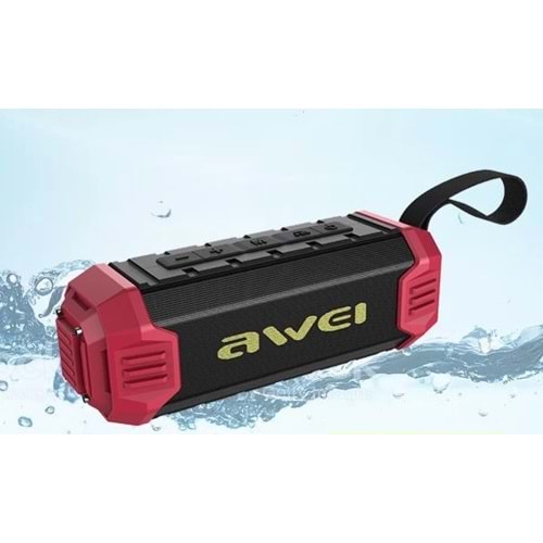Speaker Aweı Y280 Kırmızı Bluetooth