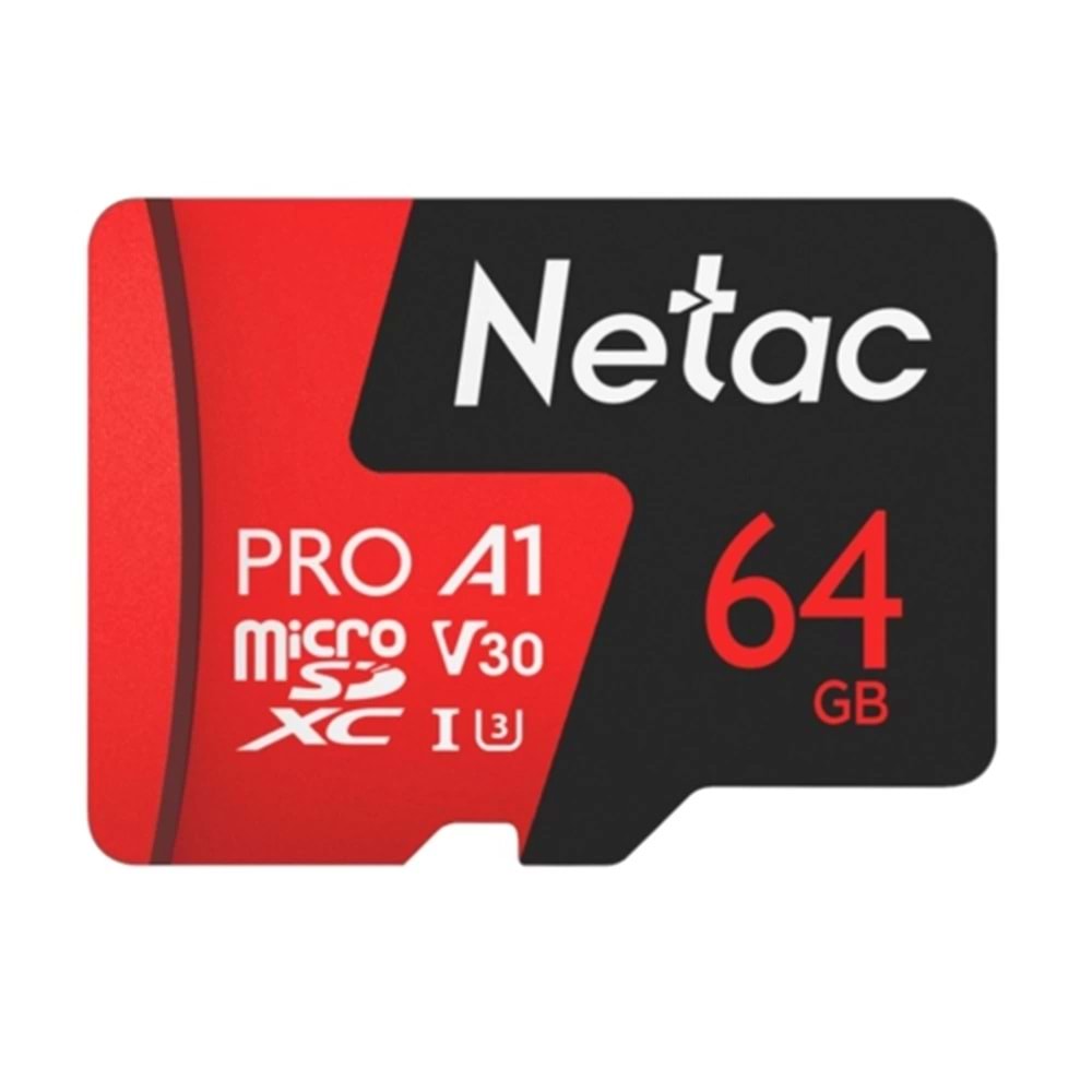 Bellek Netac 64Gb Mıcro Sdxc V30/A1/C10 Nt02P500Pro-064G-R