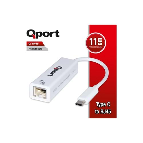 Aksesuar Qport Q-Tr45 Type-C To Rj45 Cevırıcı