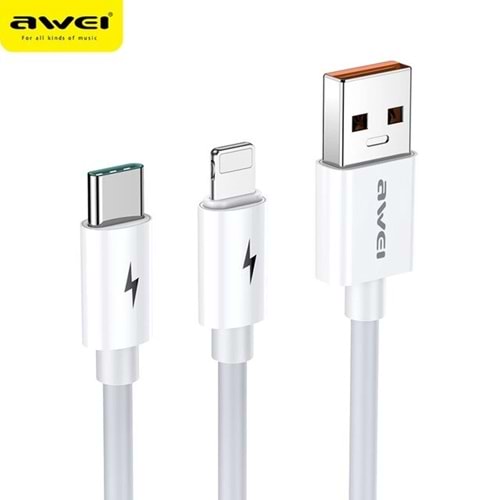 Kablo Awei Cl-79 2 In 1 Type-C - Lightning