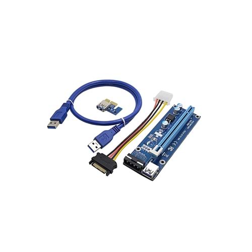 Aksesuar Rıser Kart Pcı-E 1X To 16X 6 Pin Ver008S