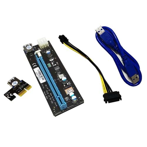 Aksesuar Rıser Kart Pcı-E 1X To 16X 6 Pin Ver009S