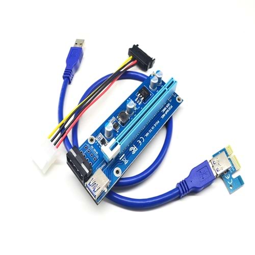 Aksesuar Rıser Kart Pcı-E 1X To 16X 6 Pin Ver006