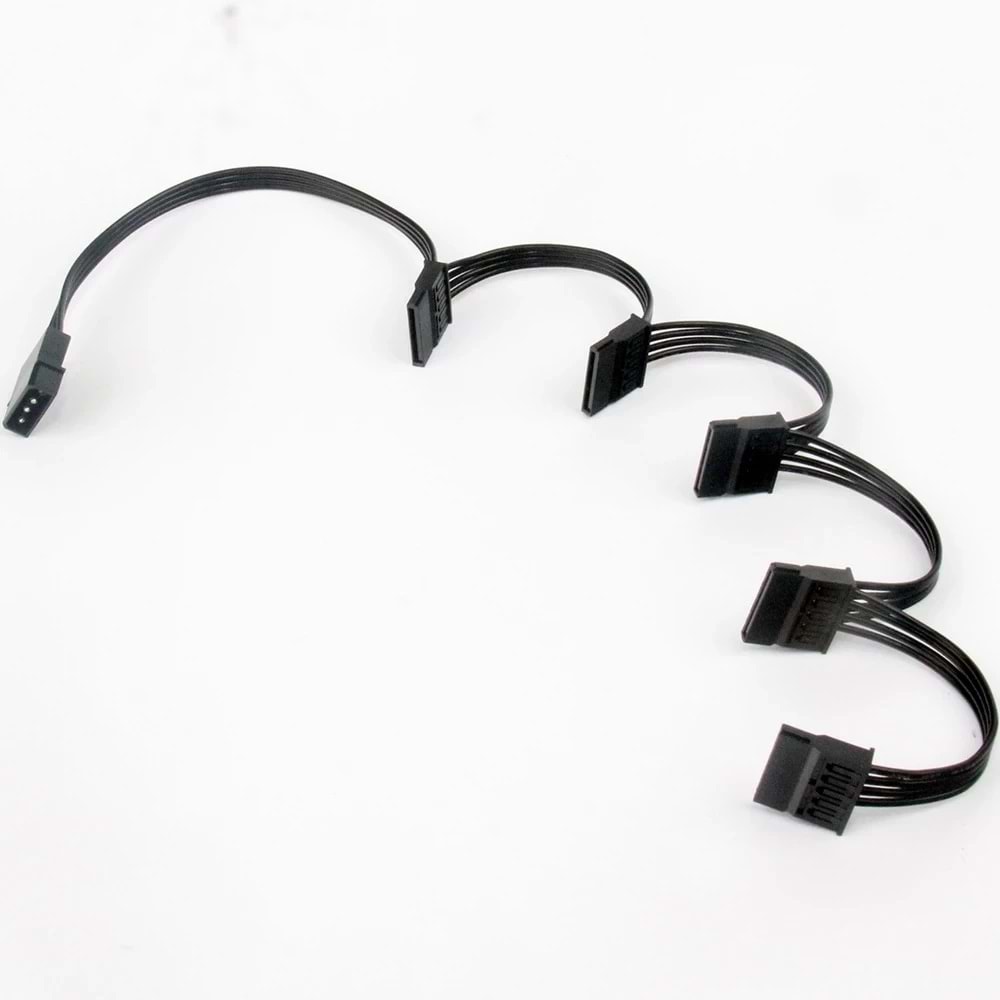 Kablo Molex Power To 5 Sata - 15 Pin Hdd Power Dönüştürücü