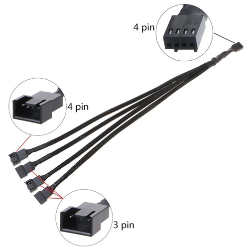 KABLO 4 PIN FAN POWER SPLITTER TO 3 X 3 PIN + 1 X 4PIN POWER PIN