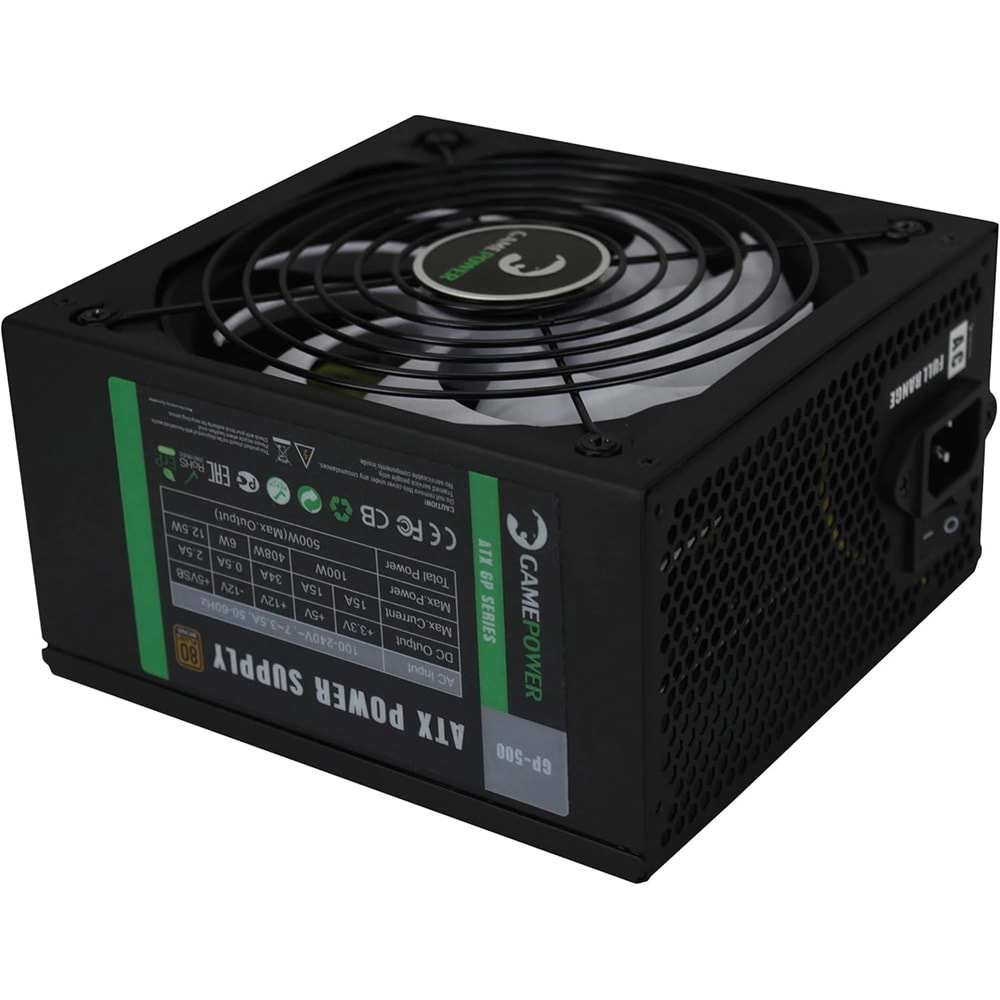 Power Supply Gamepower GP-500 14cm 80+(Bronz) 500W