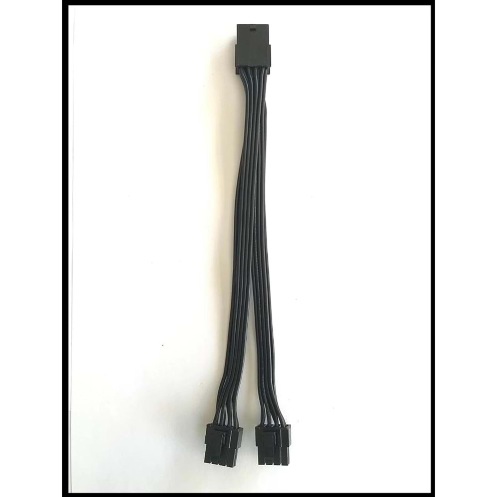Kablo 8 Pın Pcıe To 2 X Pcıe 8 (6+2) Pın Dönüştürücü Sıyah 40Cm