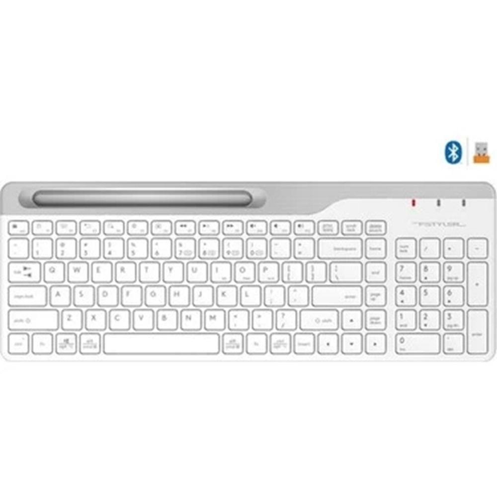 Klavye A4 Tech Fbk25 Beyaz Bluetooth+2.4G Nano Fn-Multimedya Tr Layout