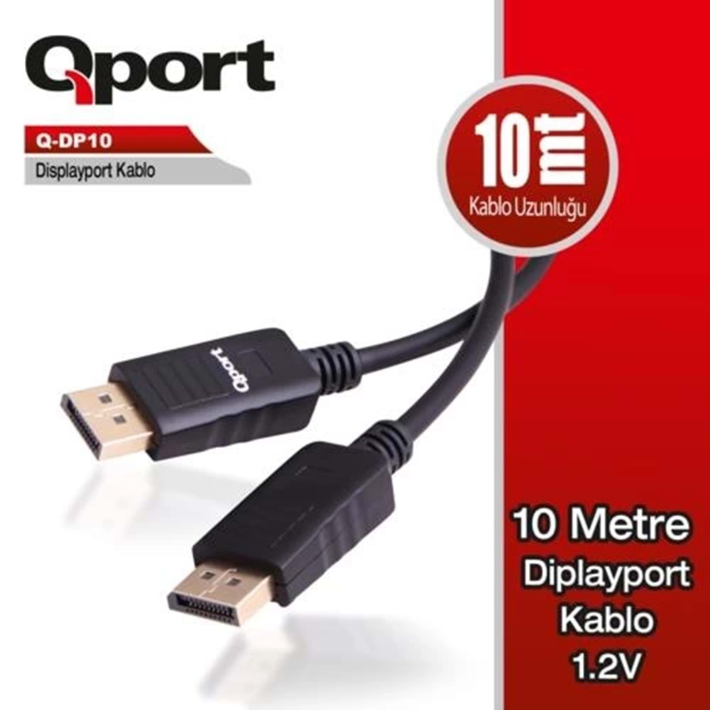 Kablo Qport Q-Dp10 10Mt 1.2V Dısplay Port