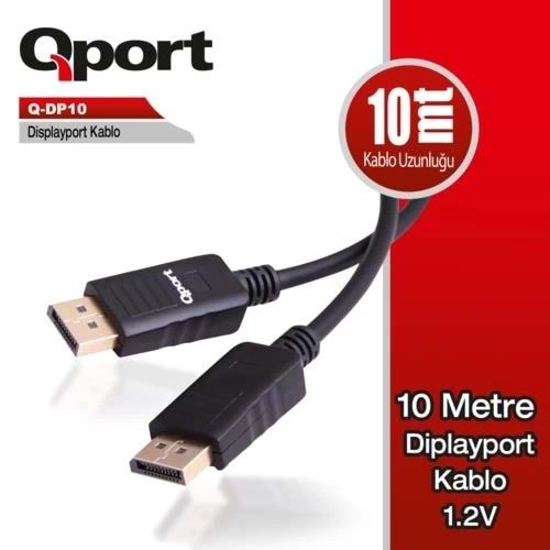 Kablo Qport Q-Dp10 10Mt 1.2V Dısplay Port
