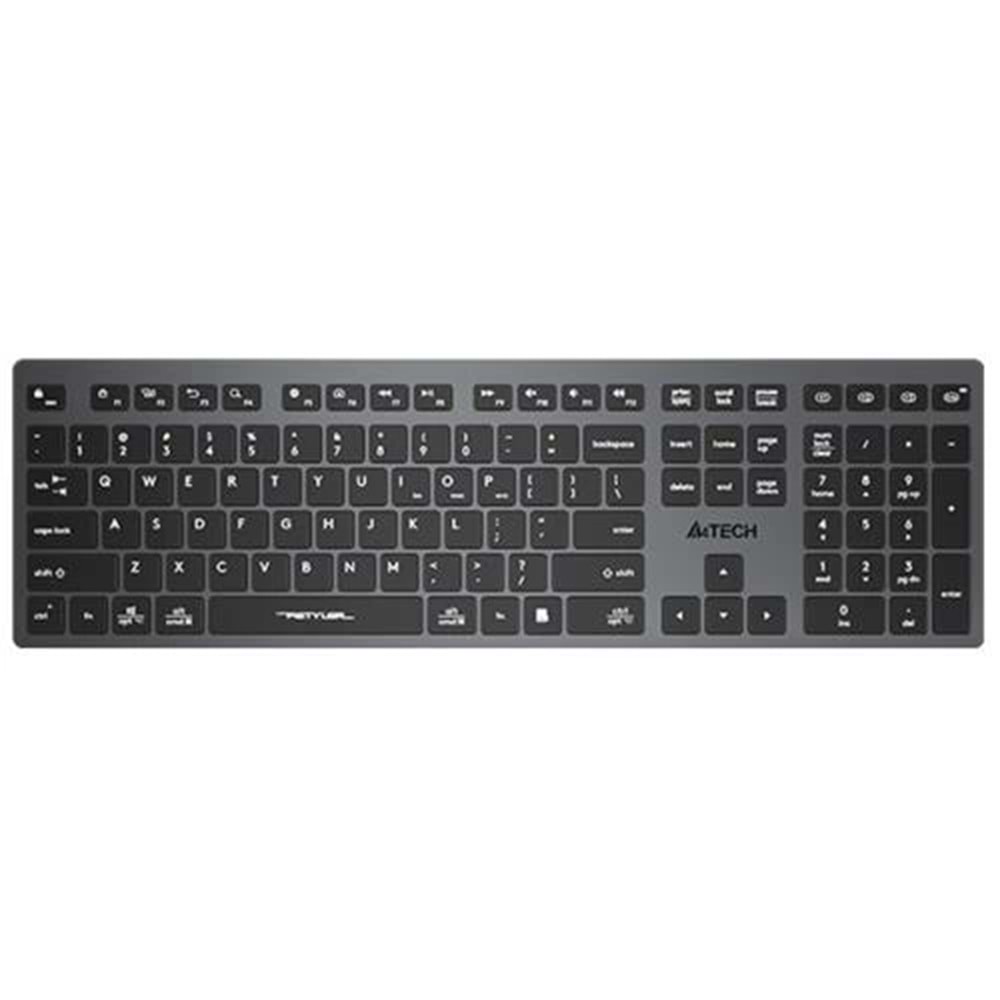 Klavye A4Tech Fbx50C Gri Bluetooth + 2.4G Fn-Mm-Şarjlı Klavye Tr Layou