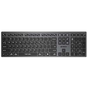 Klavye A4Tech Fbx50C Gri Bluetooth + 2.4G Fn-Mm-Şarjlı Klavye Tr Layou