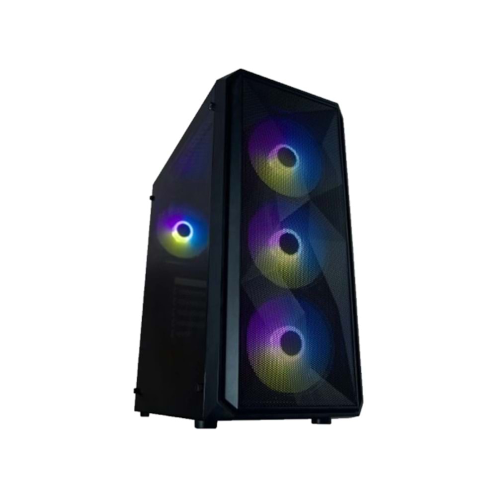 Kasa Vento Vg10F 3X120Mm Mesh Mid Tower Temperli Camlı