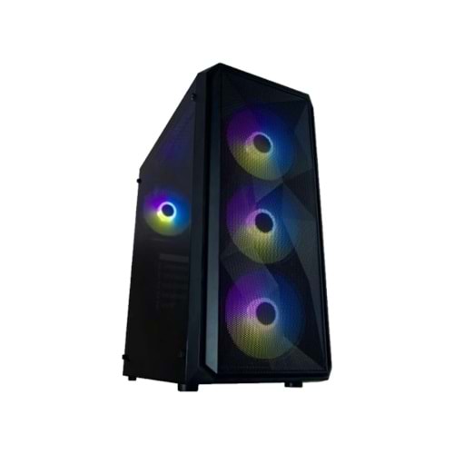 Kasa Vento Vg10F 3X120Mm Mesh Mid Tower Temperli Camlı