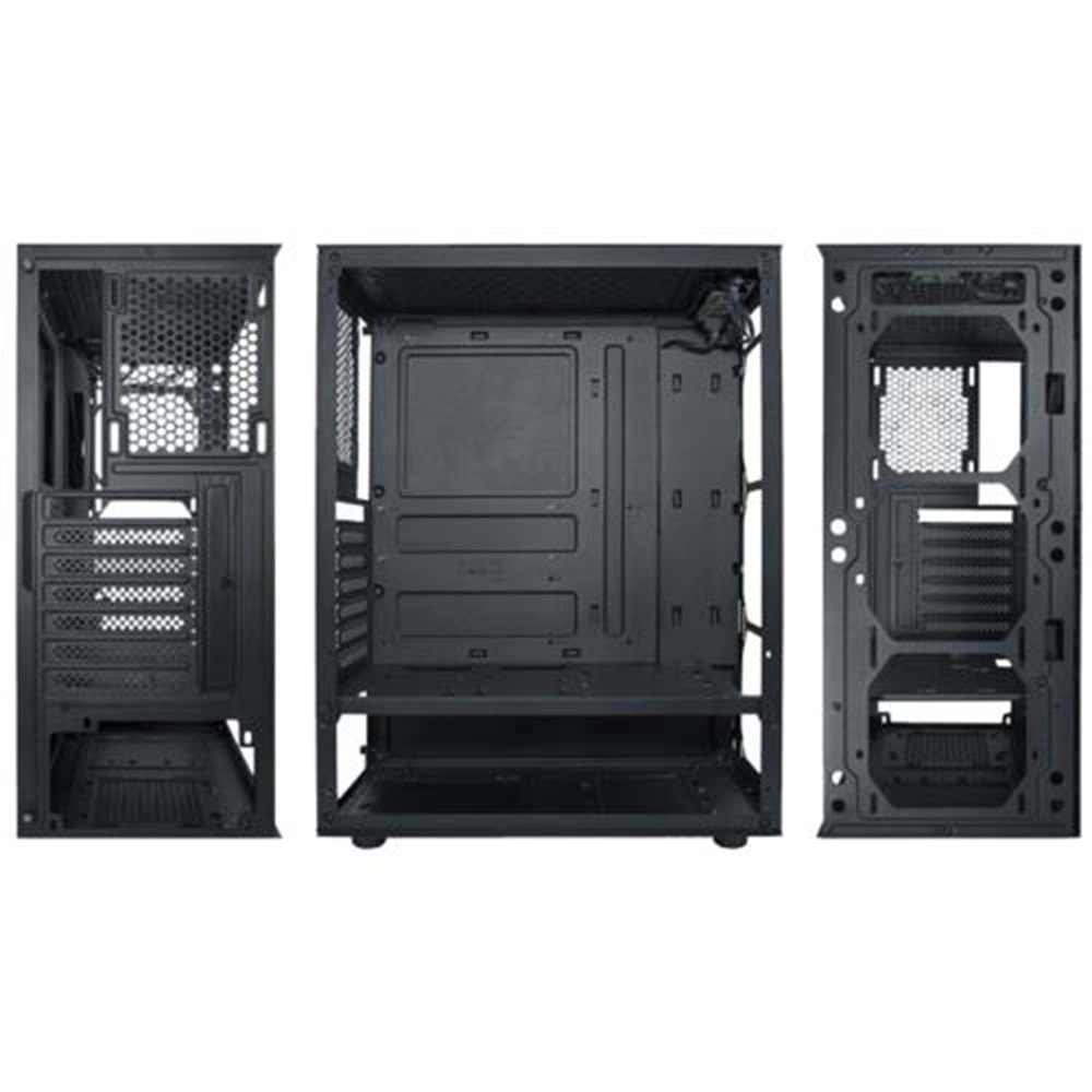 Kasa Vento Vg10F 3X120Mm Mesh Mid Tower Temperli Camlı