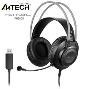 Kulaklık A4Tech Fh-200U Mikrofonlu Gri Usb