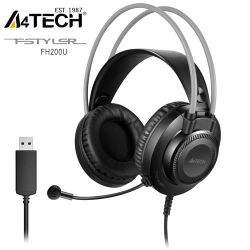 Kulaklık A4Tech Fh-200U Mikrofonlu Gri Usb
