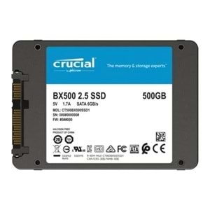Ssd Crucial 500Gb Bx500 3Dnand Ct500Bx500Ssd1 550 - 500 Mb/S