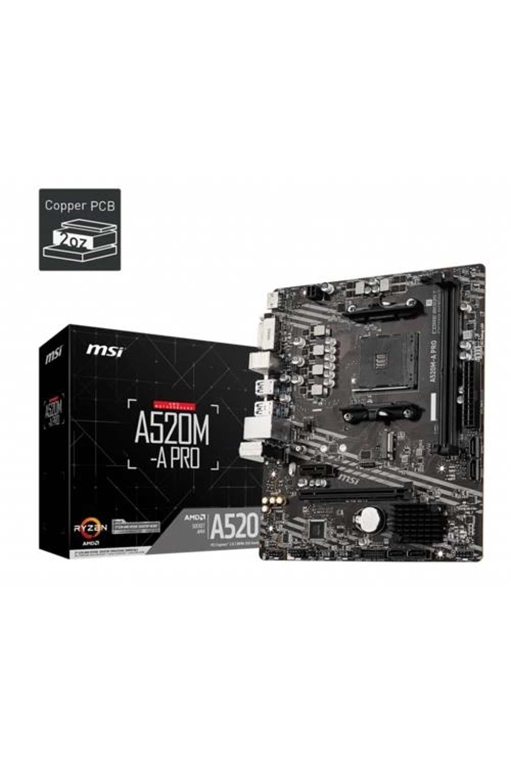 Anakart Msi A520M-A Pro Ddr4 S+V+Gl Am4