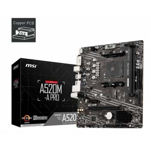 Anakart Msi A520M-A Pro Ddr4 S+V+Gl Am4