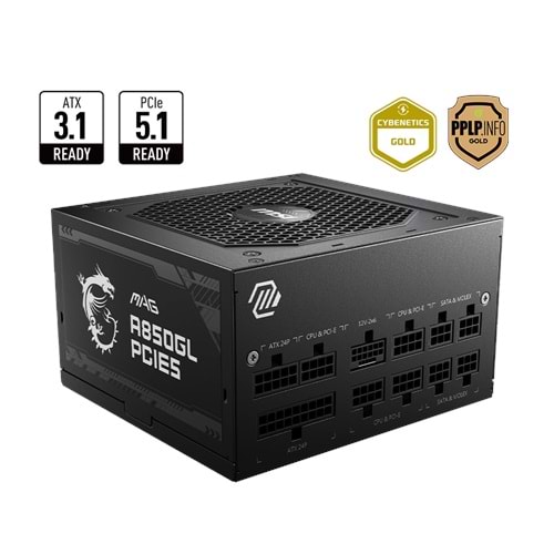 Power Supply Msi Mag A850Gl 850W 80+ Gold Full Modular
