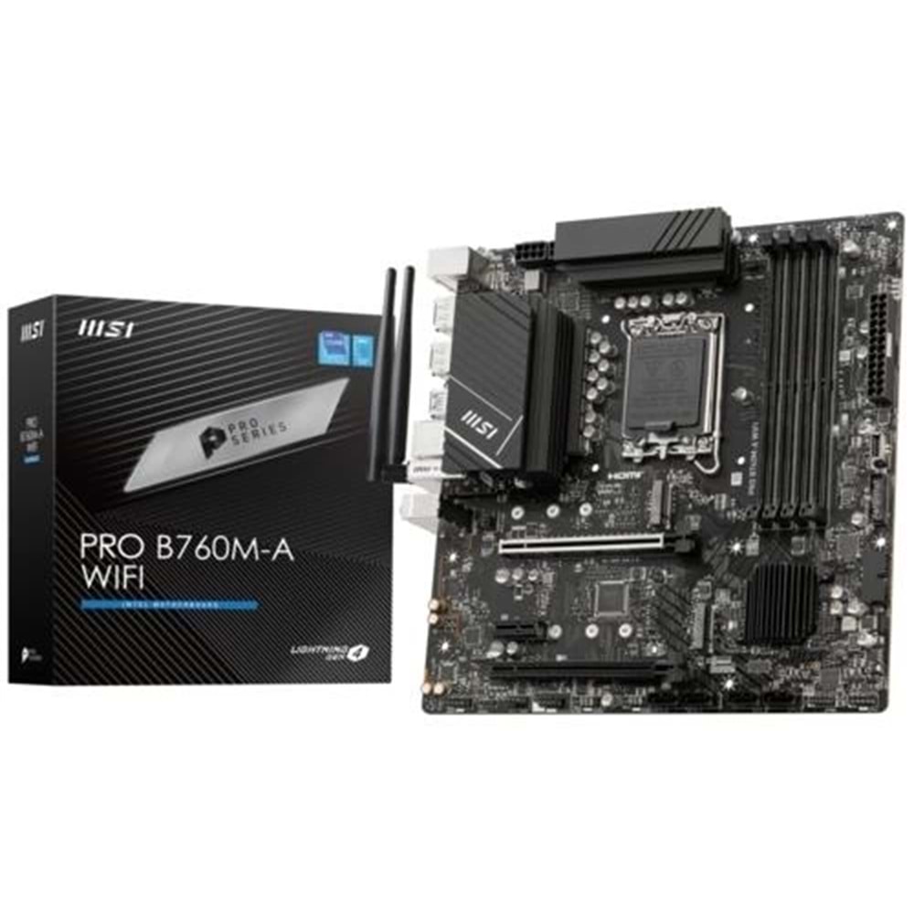 Anakart Msı Pro B760M-A Wıfı Ddr4 S+V+Gl 1700P