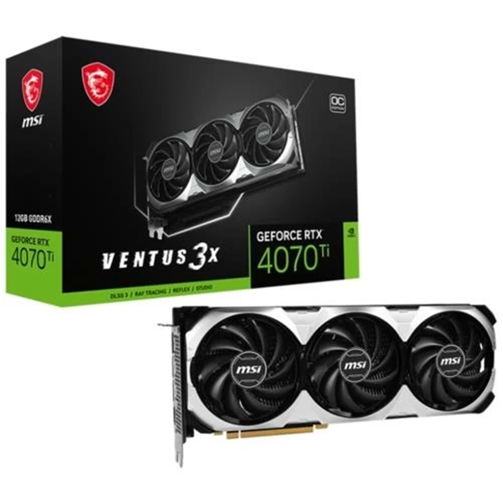 Ekran Kartı Msı Rtx4070Tı Ventus 3X Oc 12Gb 192Bit Gddr6
