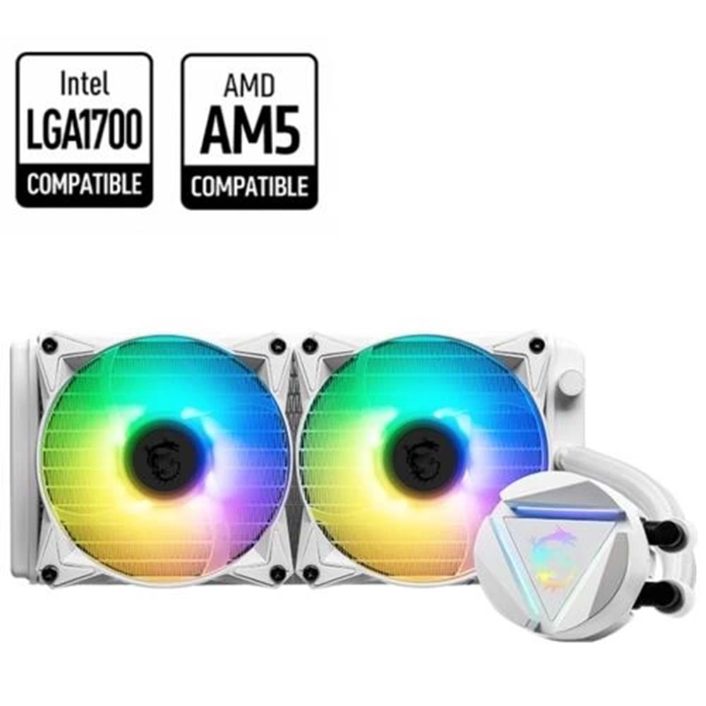 İşlemci Fanı Msı Mag Corelıquıd 240R V2 Beyaz 240Mm Sıvı Soğutma