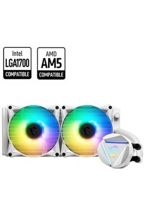 İşlemci Fanı Msı Mag Corelıquıd 240R V2 Beyaz 240Mm Sıvı Soğutma