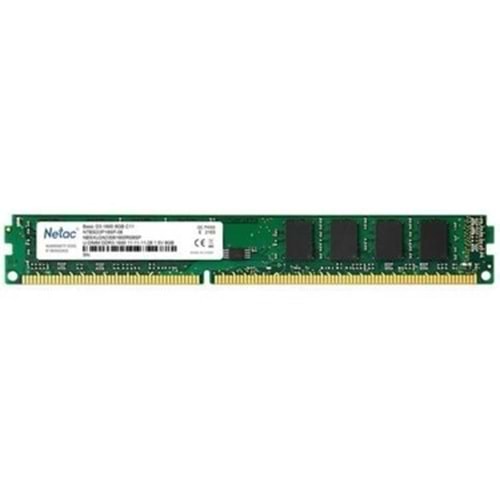 Bellek Netac Basic 8GB 1600MHz DDR3 CL11 NTBSD3P16SP-08