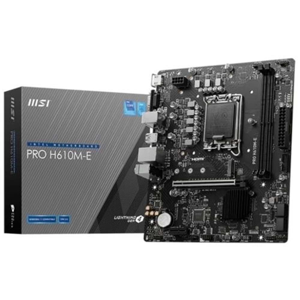 Anakart Msi Pro H610M-E Ddr5 1700P