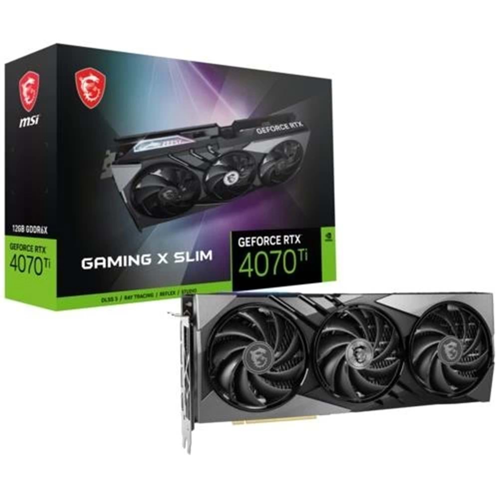 Ekran Kartı Msı Rtx4070Ti Gamıng X Slım 12Gb 192Bit Gddr6X Dp Hdmı