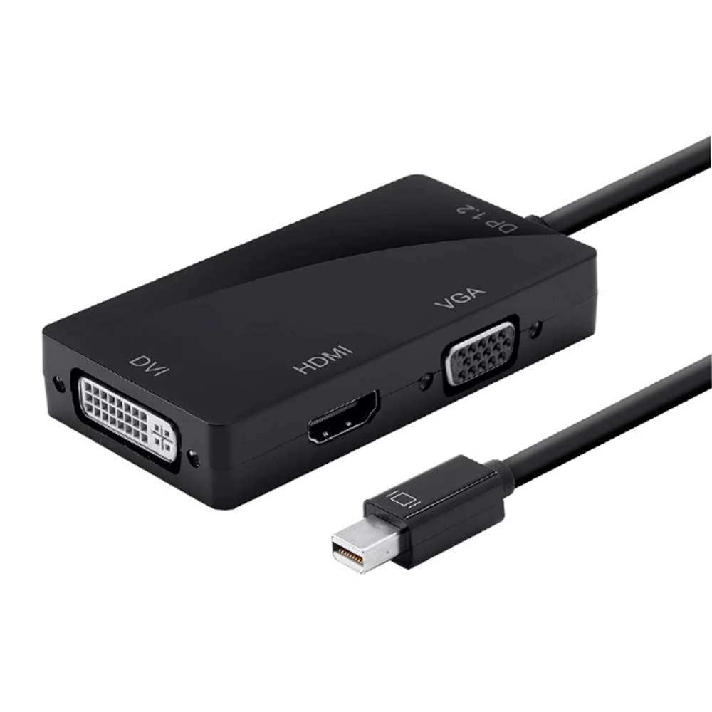 Adaptor Mını Dısplay Port To Hdmı Dvı Vga Adaptor Siyah