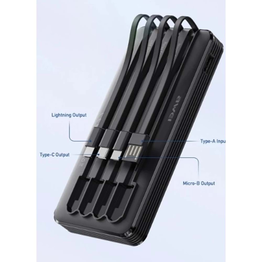 Powerbank P133K 10000Mah Siyah Multiple Output