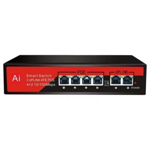 Swıtch Ezcool Ez-04Pse 4Xfe+2Xfe Poe (65Watt)