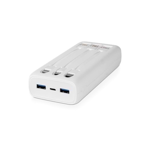 Powerbank Ttec 2Bb203B Beyaz Powerslim Trıo Lcd 20000Mah Pd
