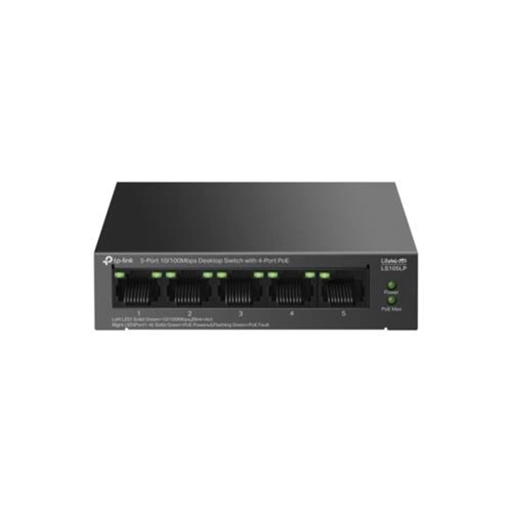 Switch Tp-Link Ls105Lp 5 Port 10/100 4 Port Poe 41W