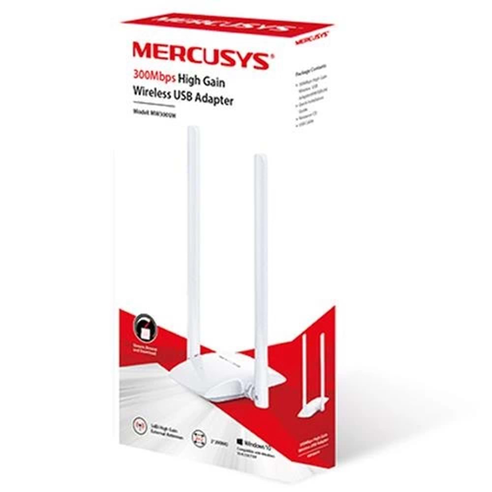 Wıreless Usb Mercusys Mw300Uh 300Mbps High Gain Usb
