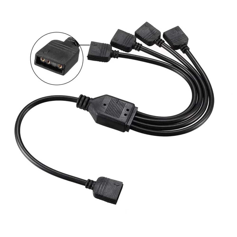 5V 3Pin Argb Led Splıter Kablosu (1 Dişi - 4 Dişi)