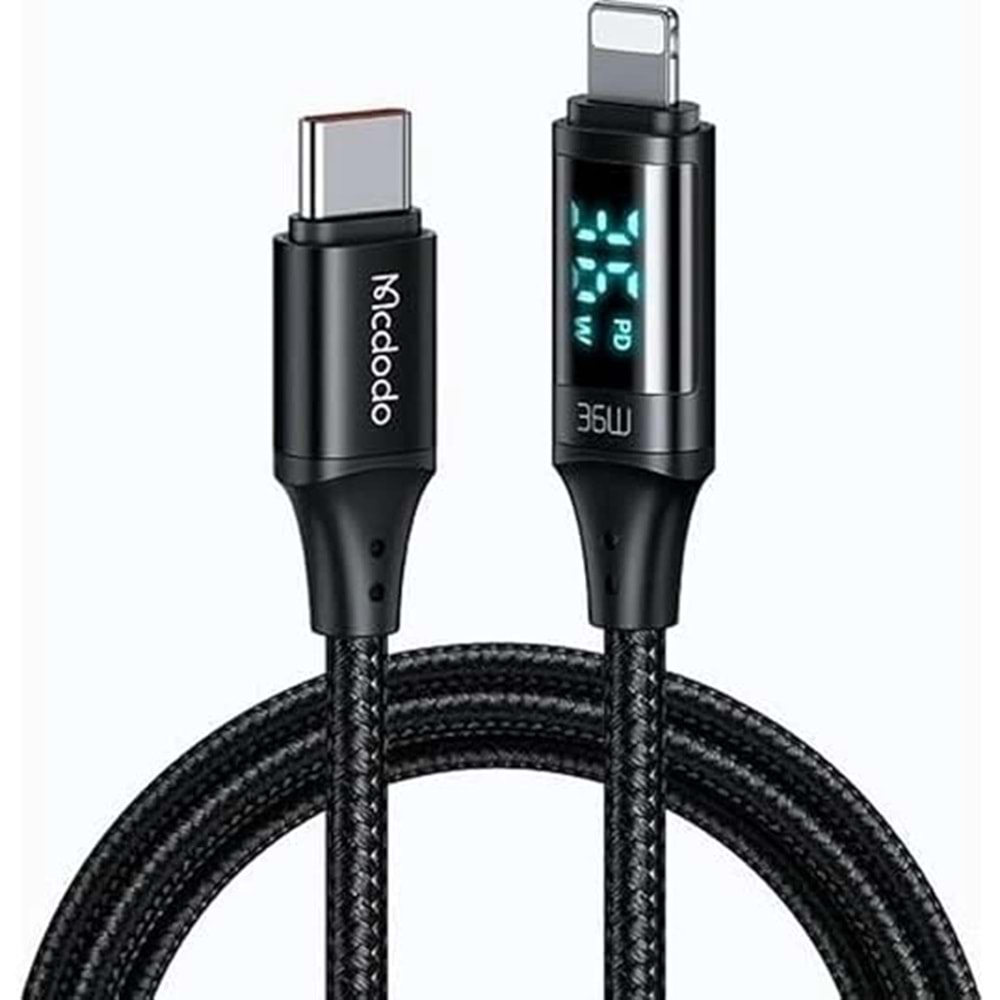 Kablo Mcdodo Ca-1030 1.2Mt Black Type-C To Lıghnıng