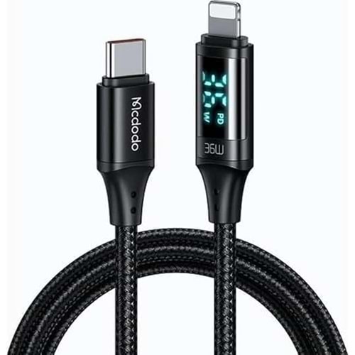 Kablo Mcdodo Ca-1030 1.2Mt Black Type-C To Lıghnıng