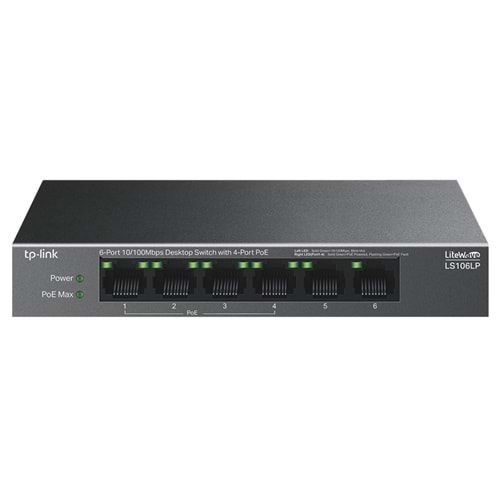 SWITCH TP-LINK LS106LP 6 PORT 10/100 4 PORT POE 41W