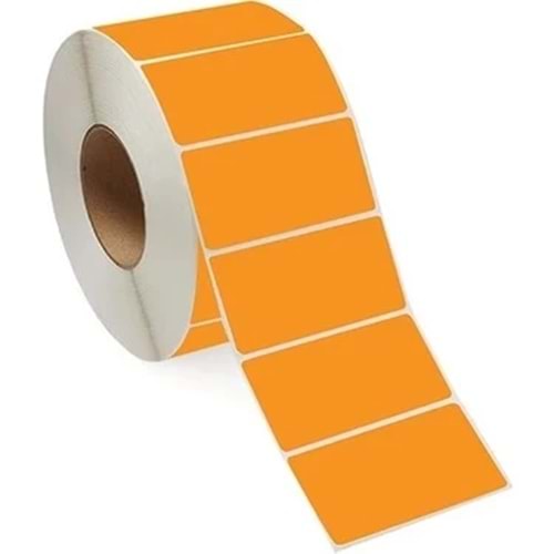 Rulo Kağıt Termal Etiket Turuncu 50Mm X 30Mm 1000 Adet