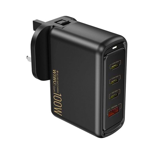 ADAPTOR WIWU WARRIOR 100W WI-U022W GaN FAST CHARGER