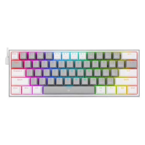 Klavye Redragon K617 Fizz Rgb Gray White Red Switch Tr Layout