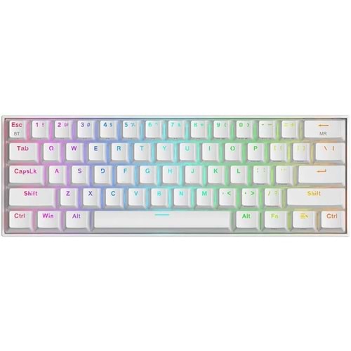 Klavye Redragon K530 Draconic Pro Beyaz Brown Swıtch Kablosuz TrLayout