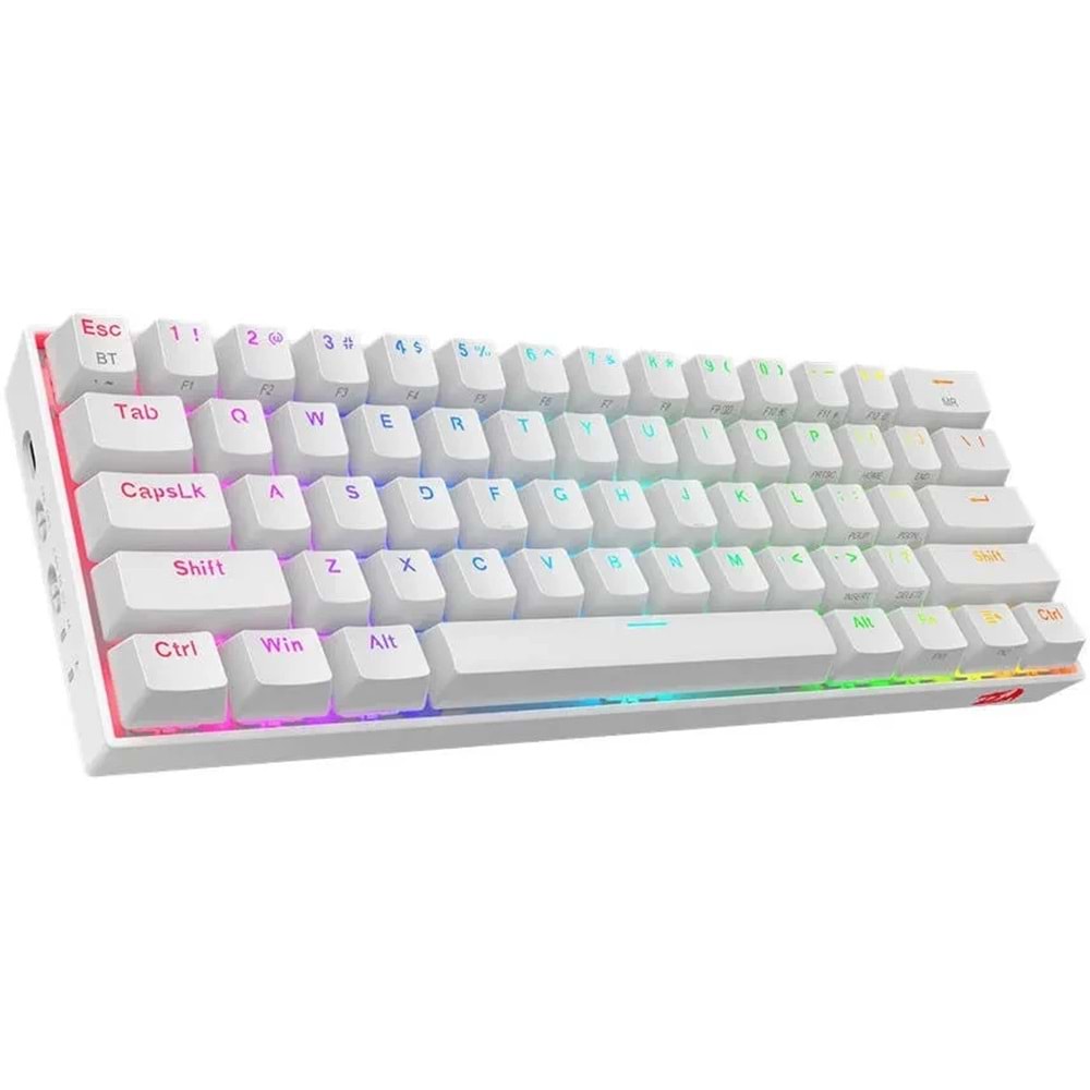 Klavye Redragon K530 Draconic Pro Beyaz Brown Swıtch Kablosuz TrLayout