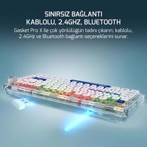 Klavye Gamepower Gasket Pro X Rgb Wıreless Mekanık Hot Swap Blue Swıth